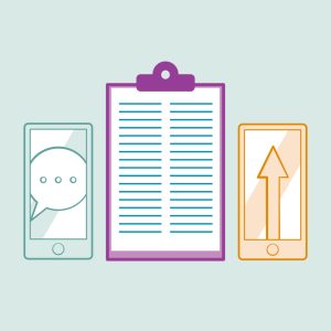 Image of mobile and clipboard