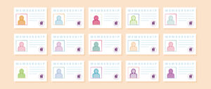 Image of lots of membership cards