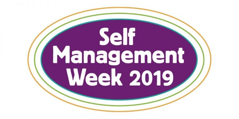 Oval logo saying Self Management Week