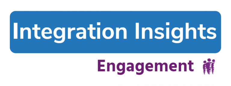 Graphic with text reading "Integration Insights Engagement"