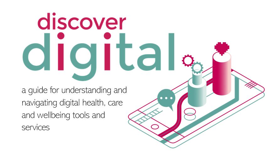 Guide title page: Discover Digital guide to understanding and navigating digital health and care tools and services