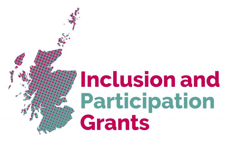 Inclusion and Participation Grants. Next to this title there is a map of Scotland.
