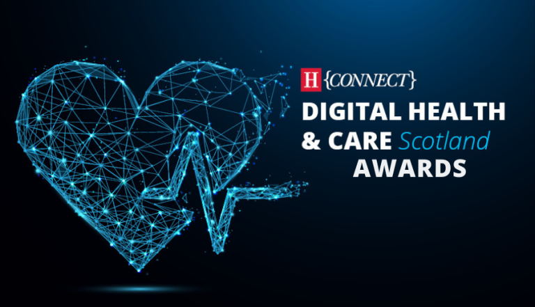 The Digital Health and Care Scotland Awards. Graphic of a digital heart.