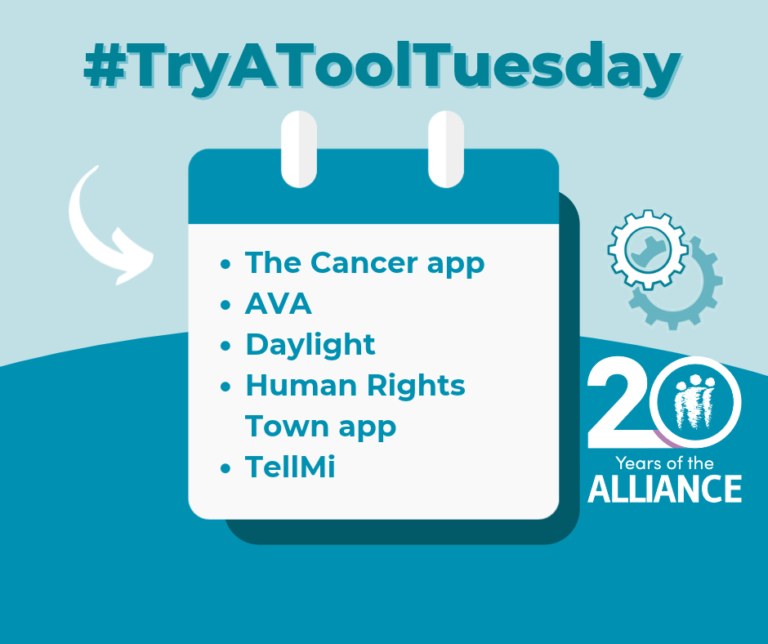 #TryAToolTuesday - The Cancer app - AVA - Daylight - Human Right Town app - TellMi